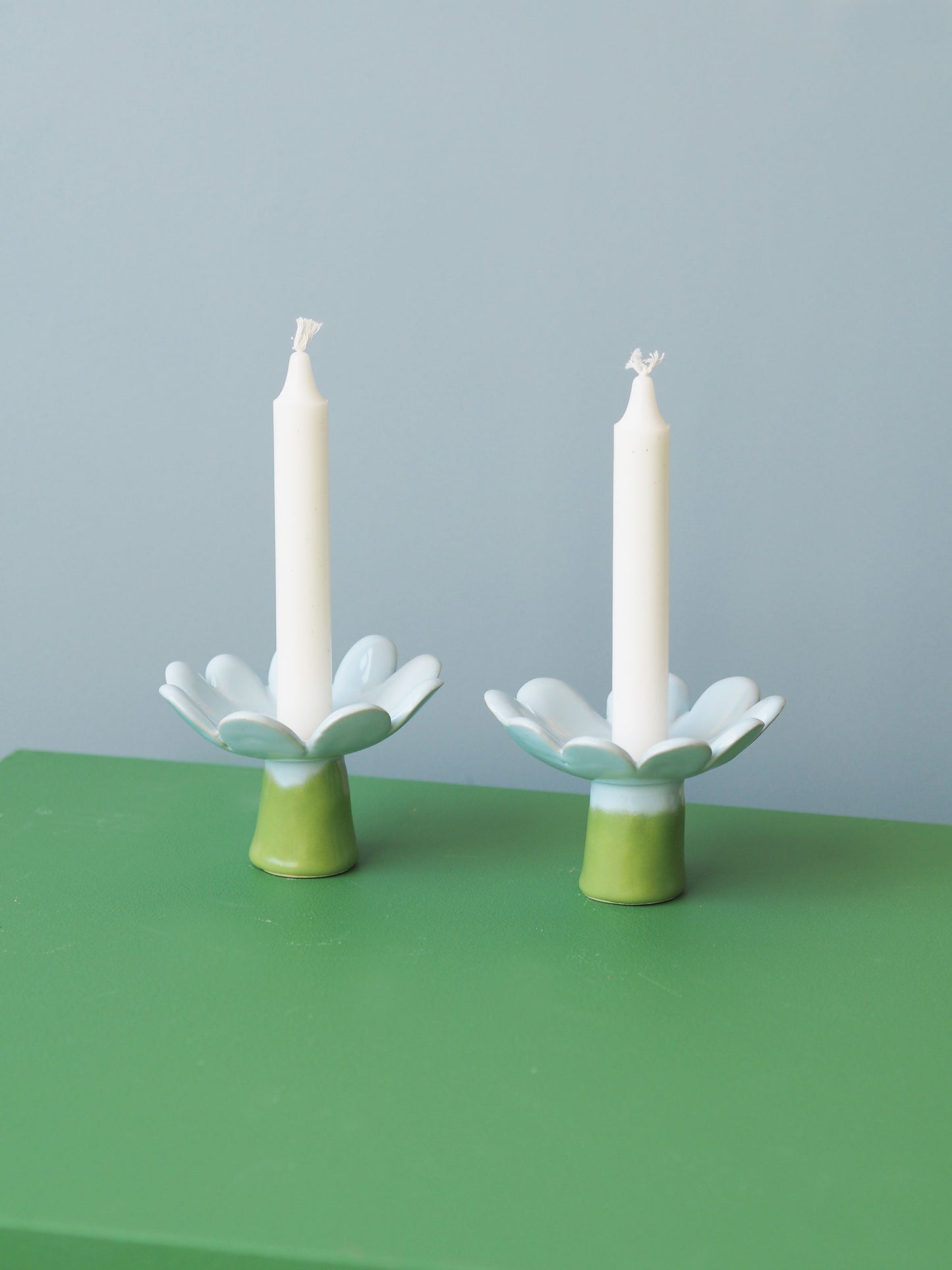 Blossom Candle Holder - Baby Blue