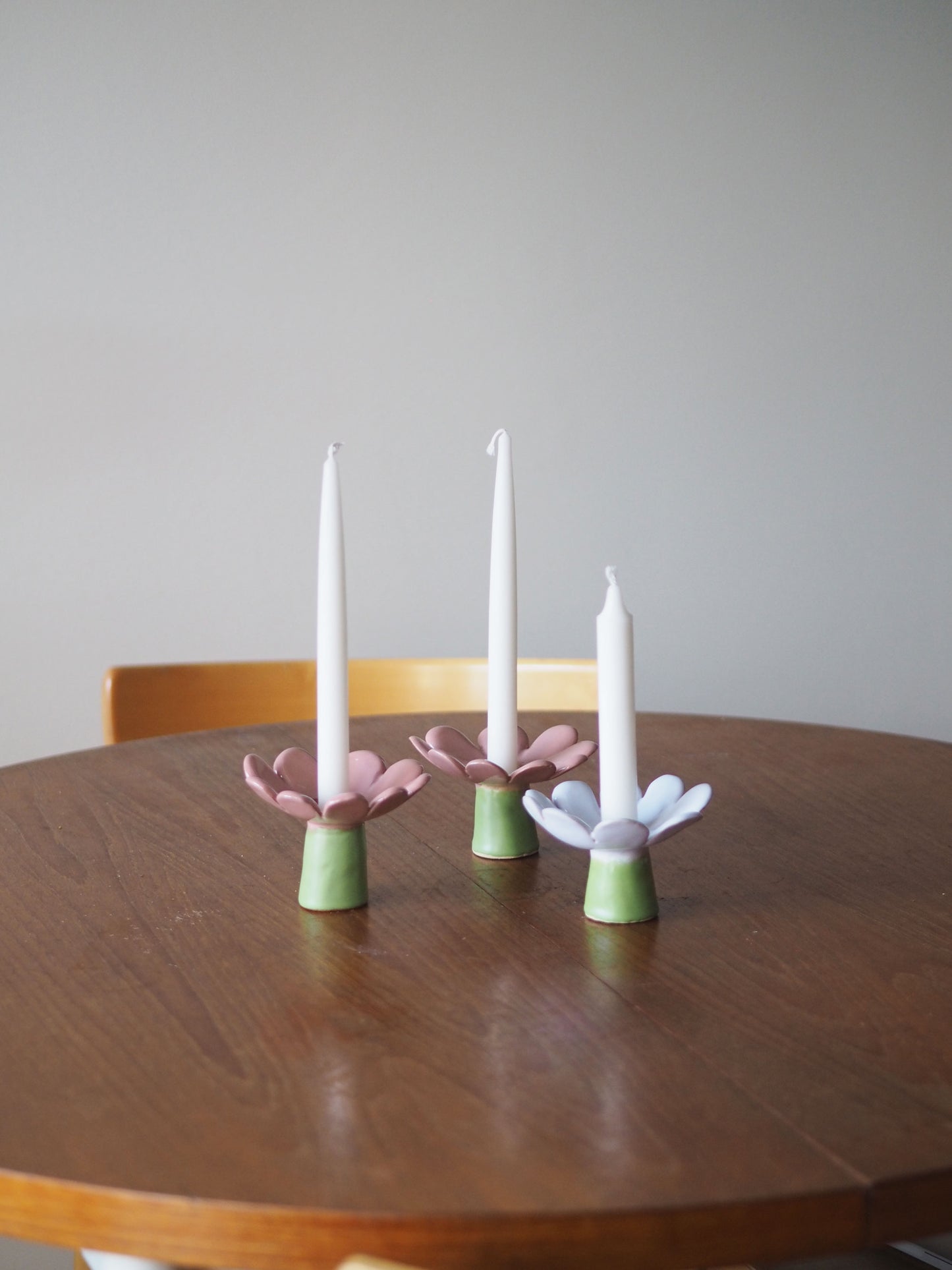Blossom Candle Holder - Baby Blue