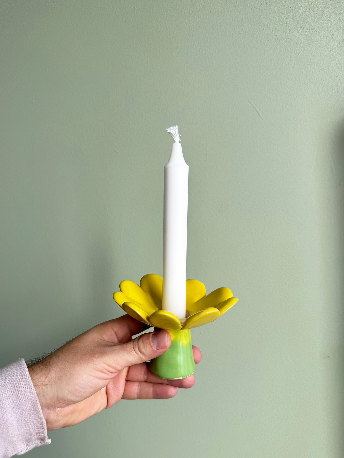 Blossom Candle Holder - Yellow
