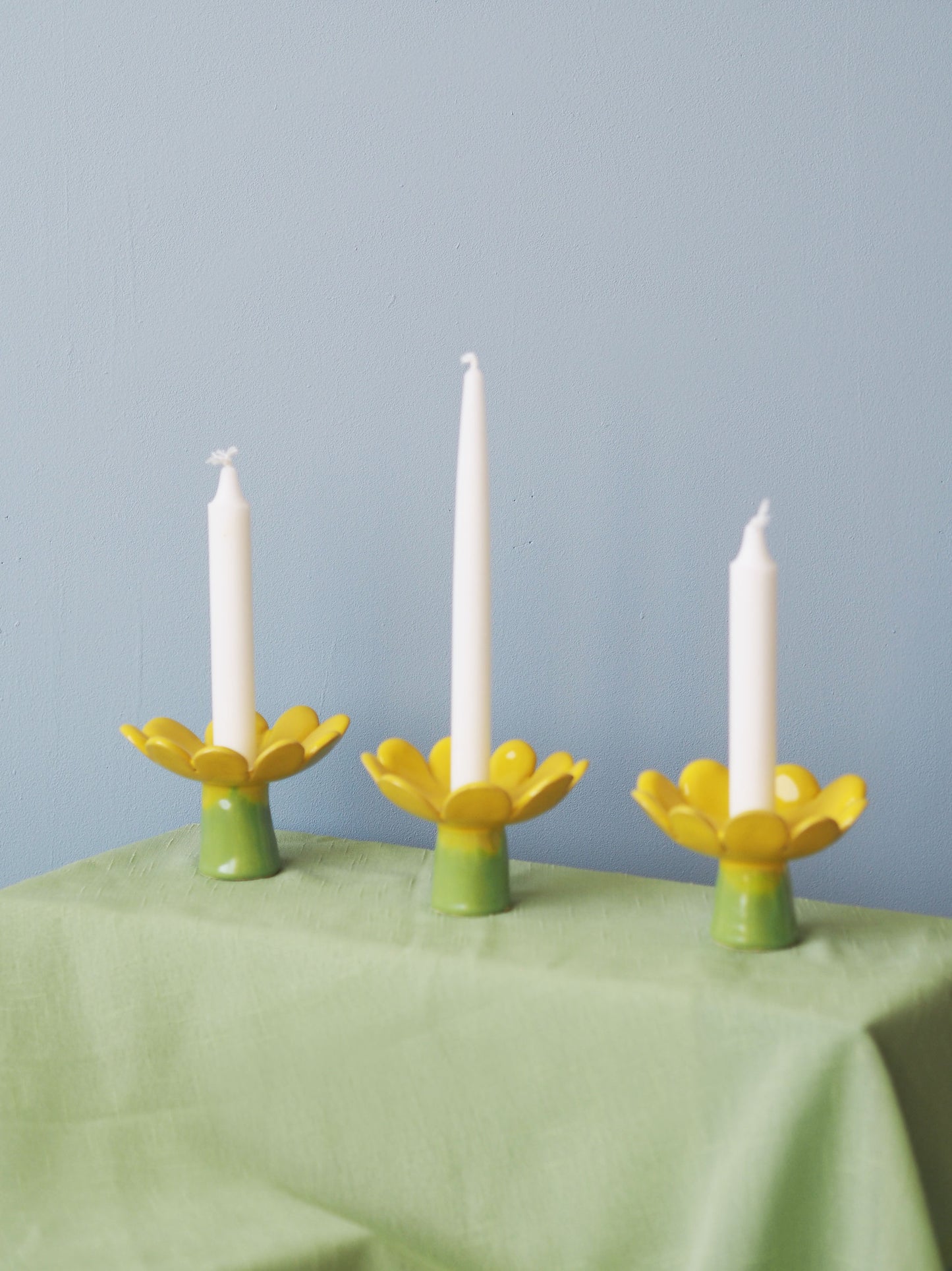 Blossom Candle Holder - Yellow