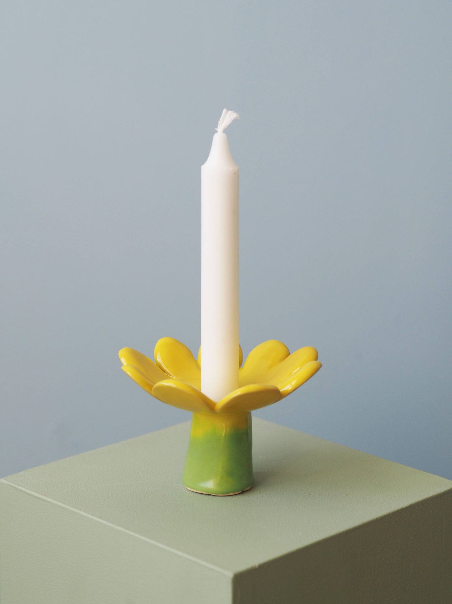 Blossom Candle Holder - Yellow