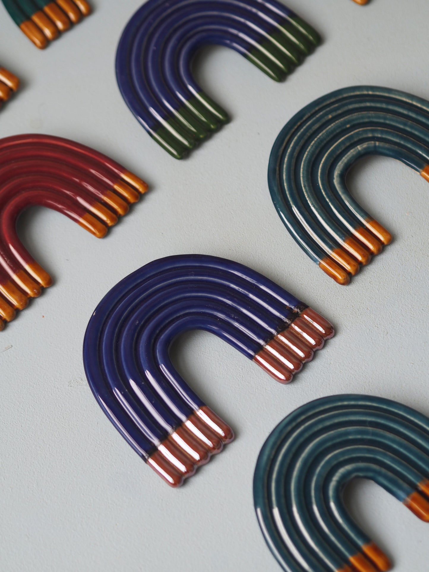 Rainbow Wall Sculpture - Cobalt Platinium Dip