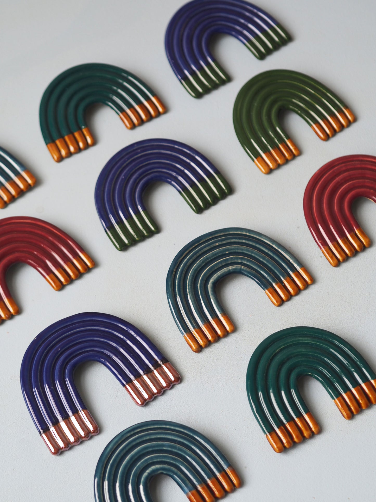 Rainbow Wall Sculpture - Burgundy Honey 2
