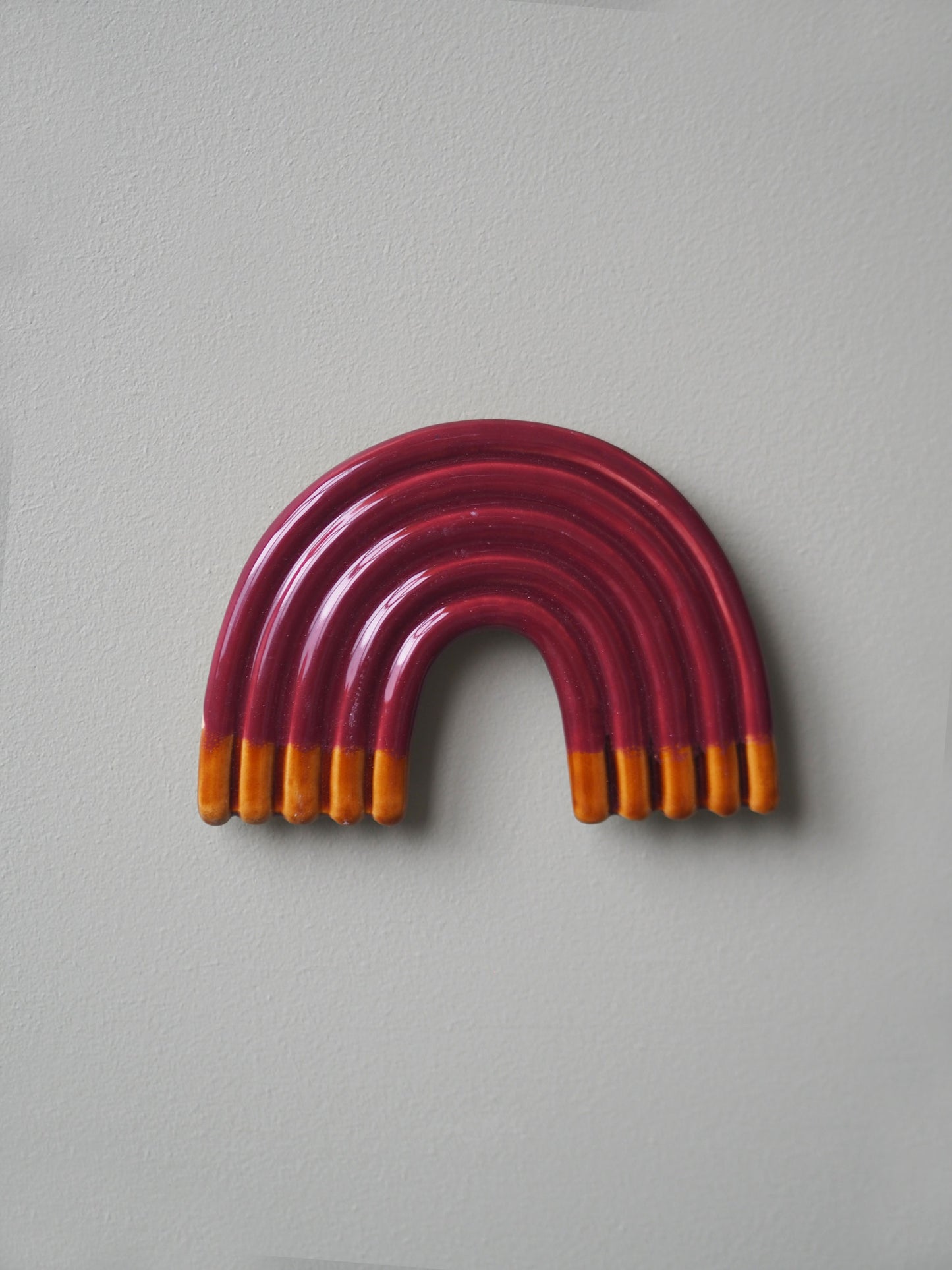 Rainbow Wall Sculpture - Burgundy Honey 2