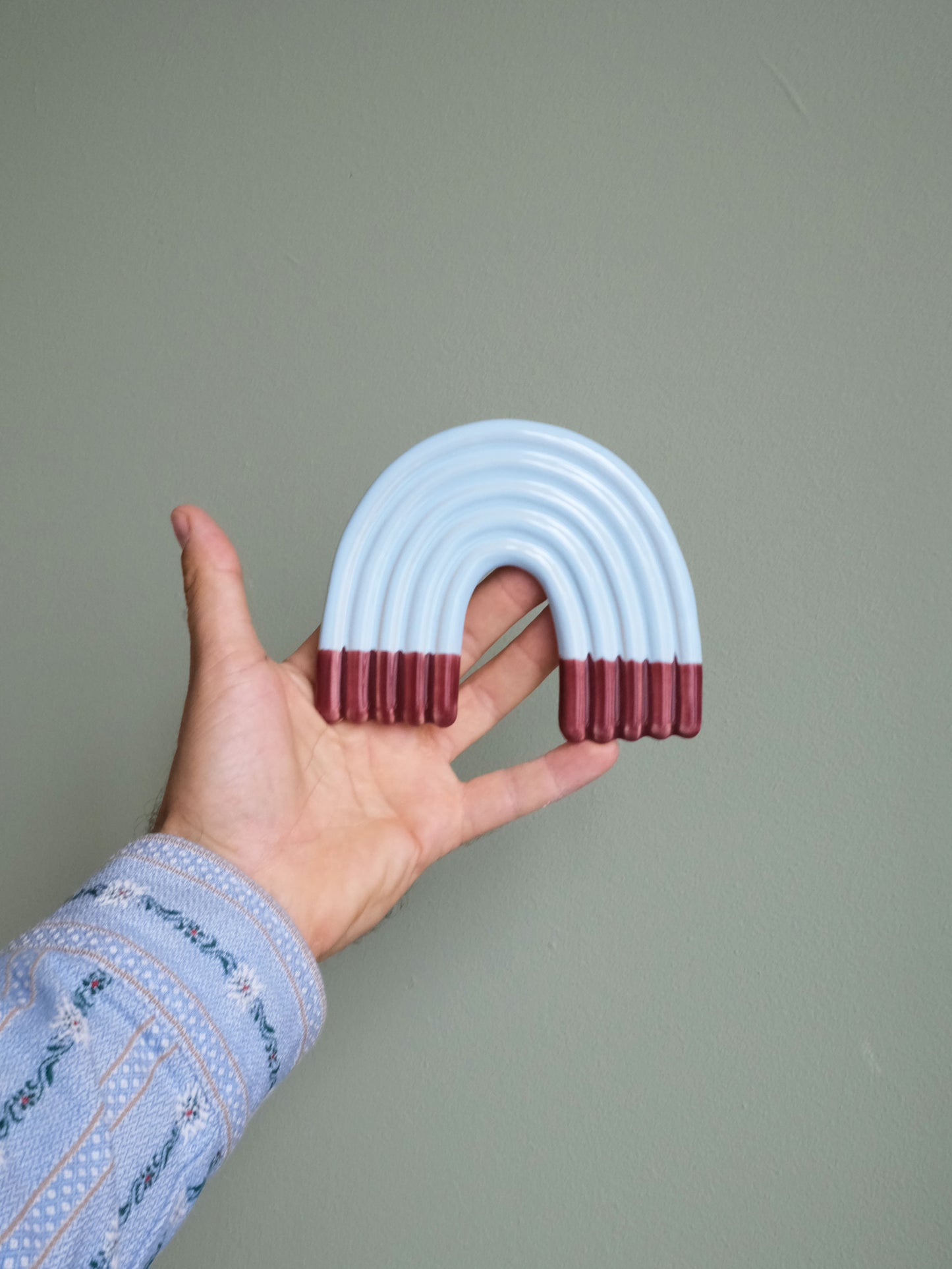 Rainbow Wall Sculpture - Burgundy Sky