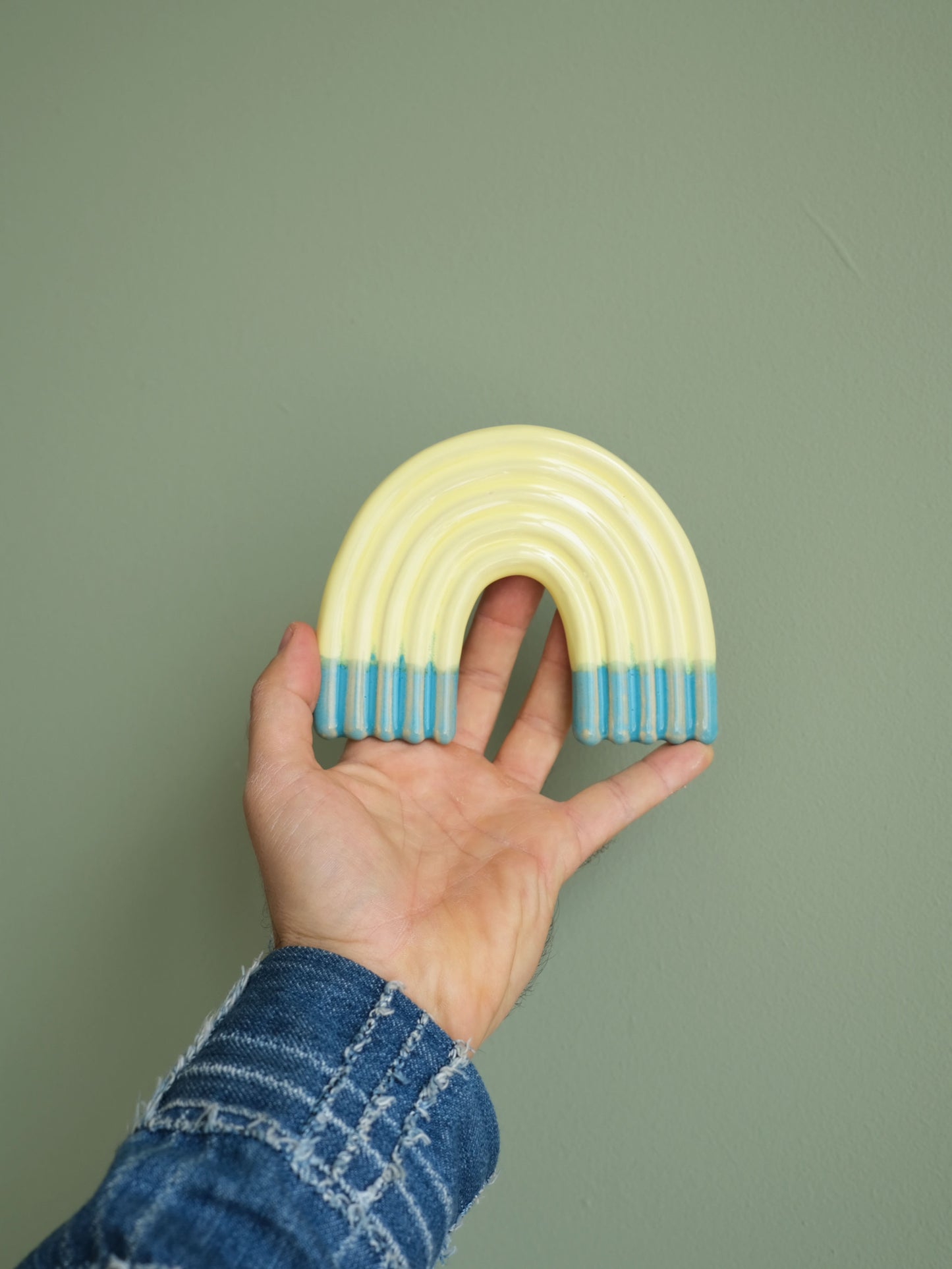 Rainbow Wall Sculpture - Butter Aqua Dip