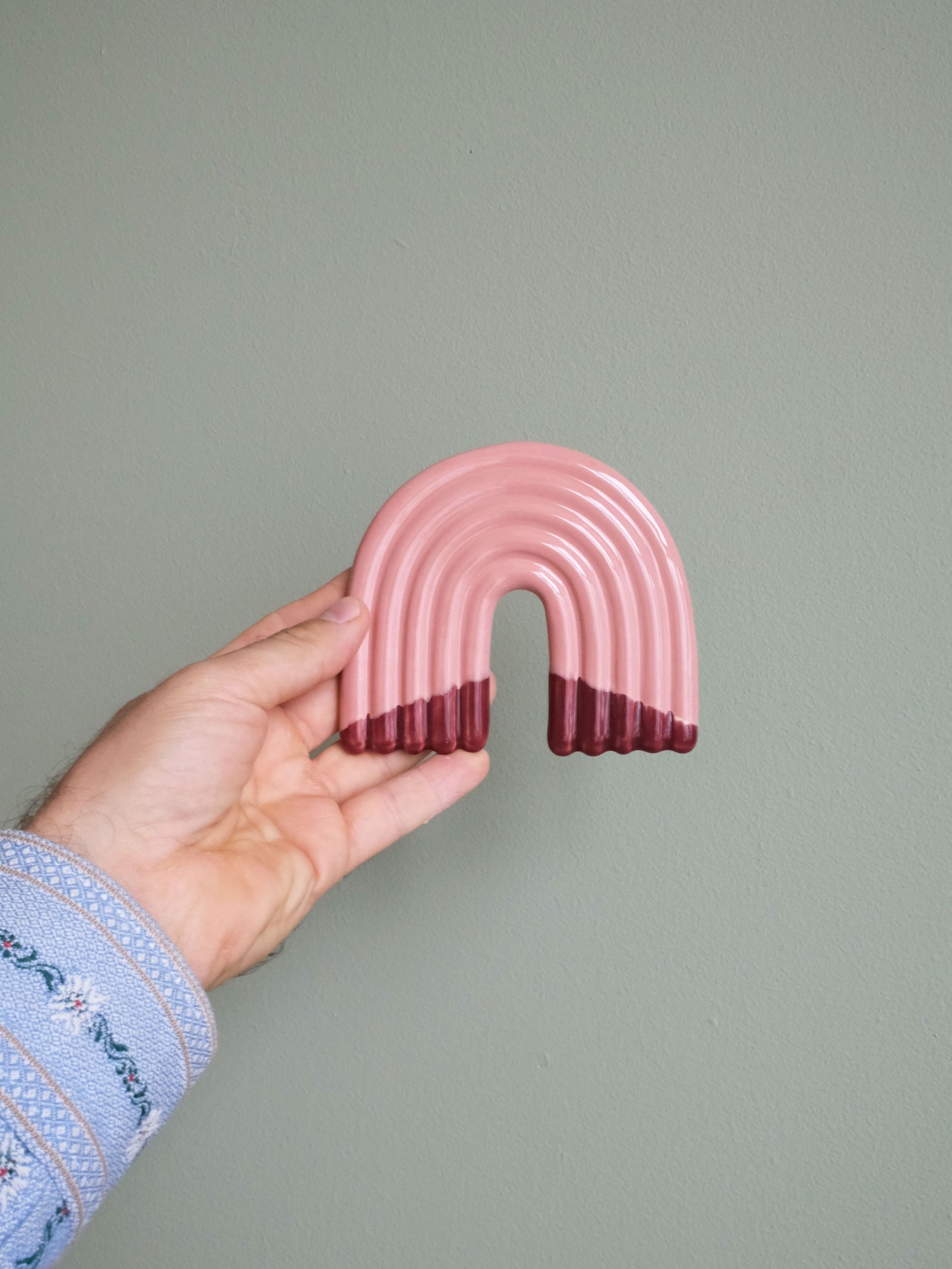 Rainbow Wall Sculpture - Rose & Cherry Dip no 1