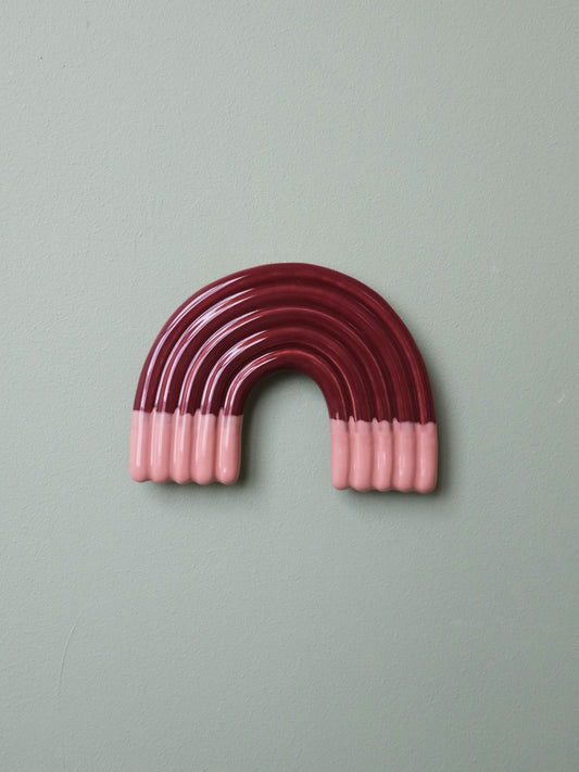 Rainbow Wall Sculpture - Cherry Lipstick no 1