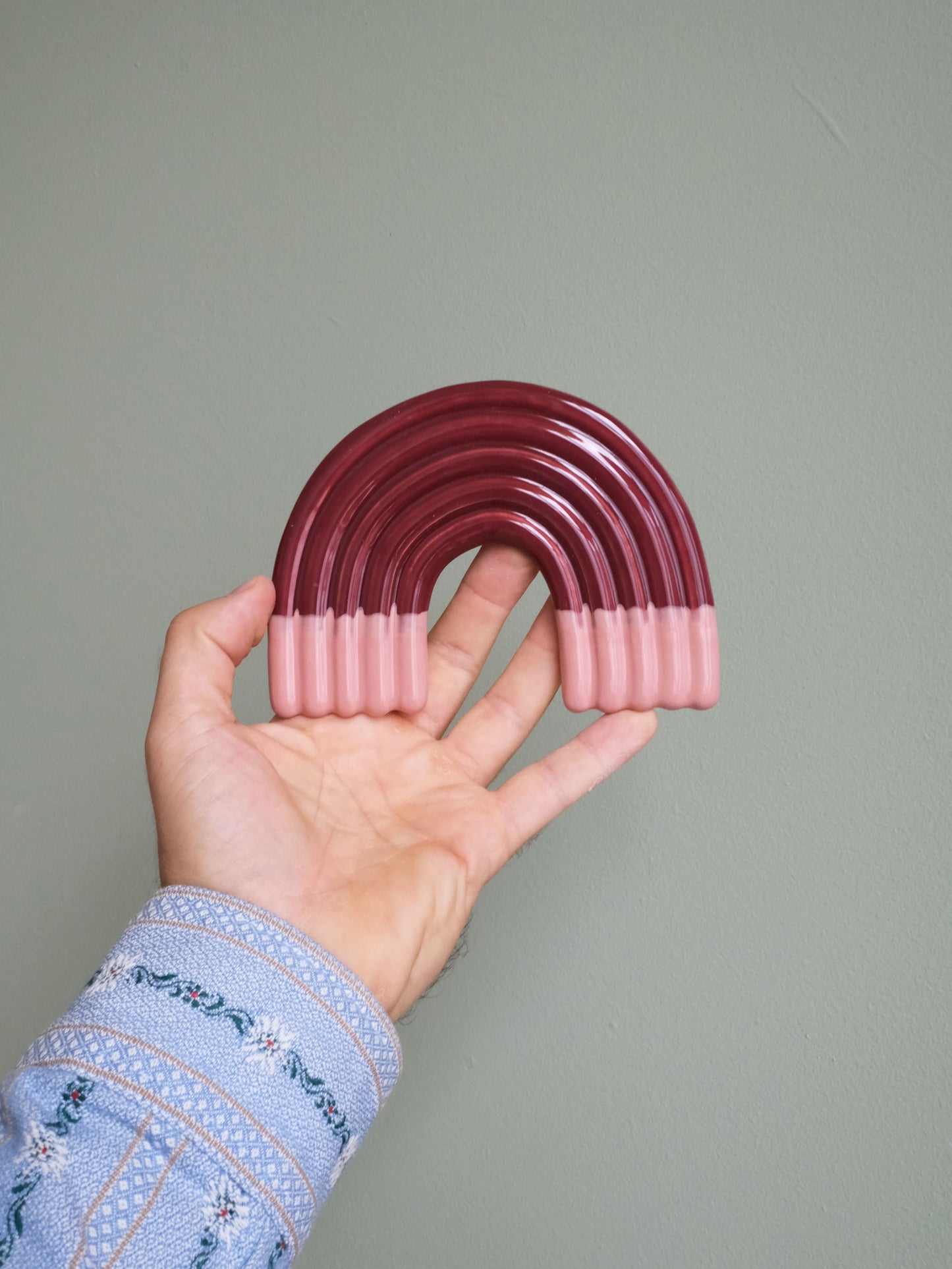 Rainbow Wall Sculpture - Cherry Lipstick no 1