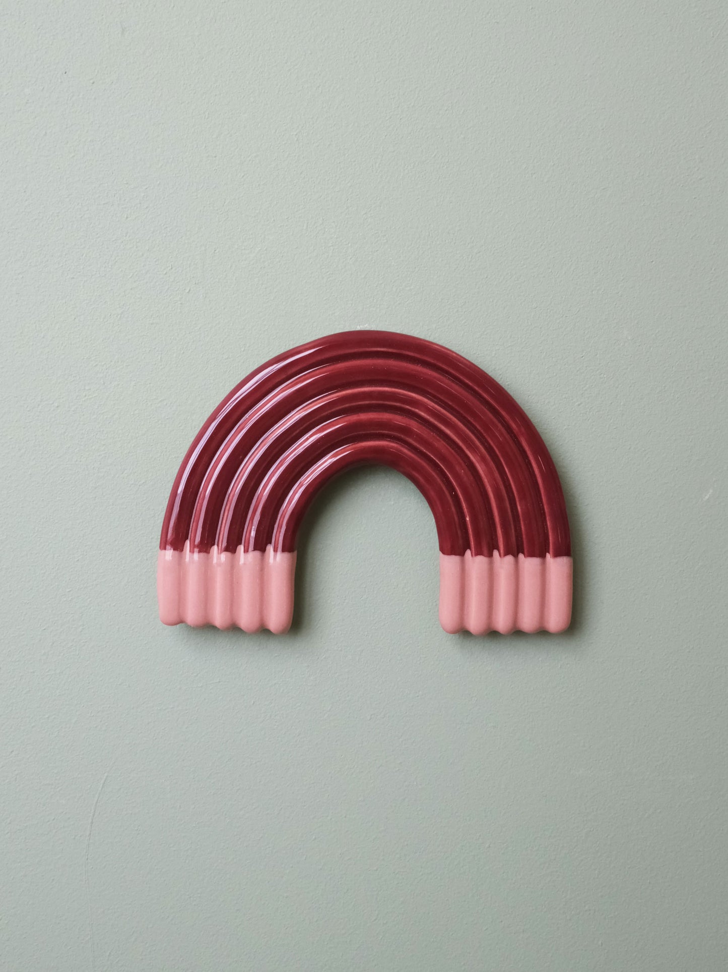 Rainbow Wall Sculpture - Cherry Lipstick no 2