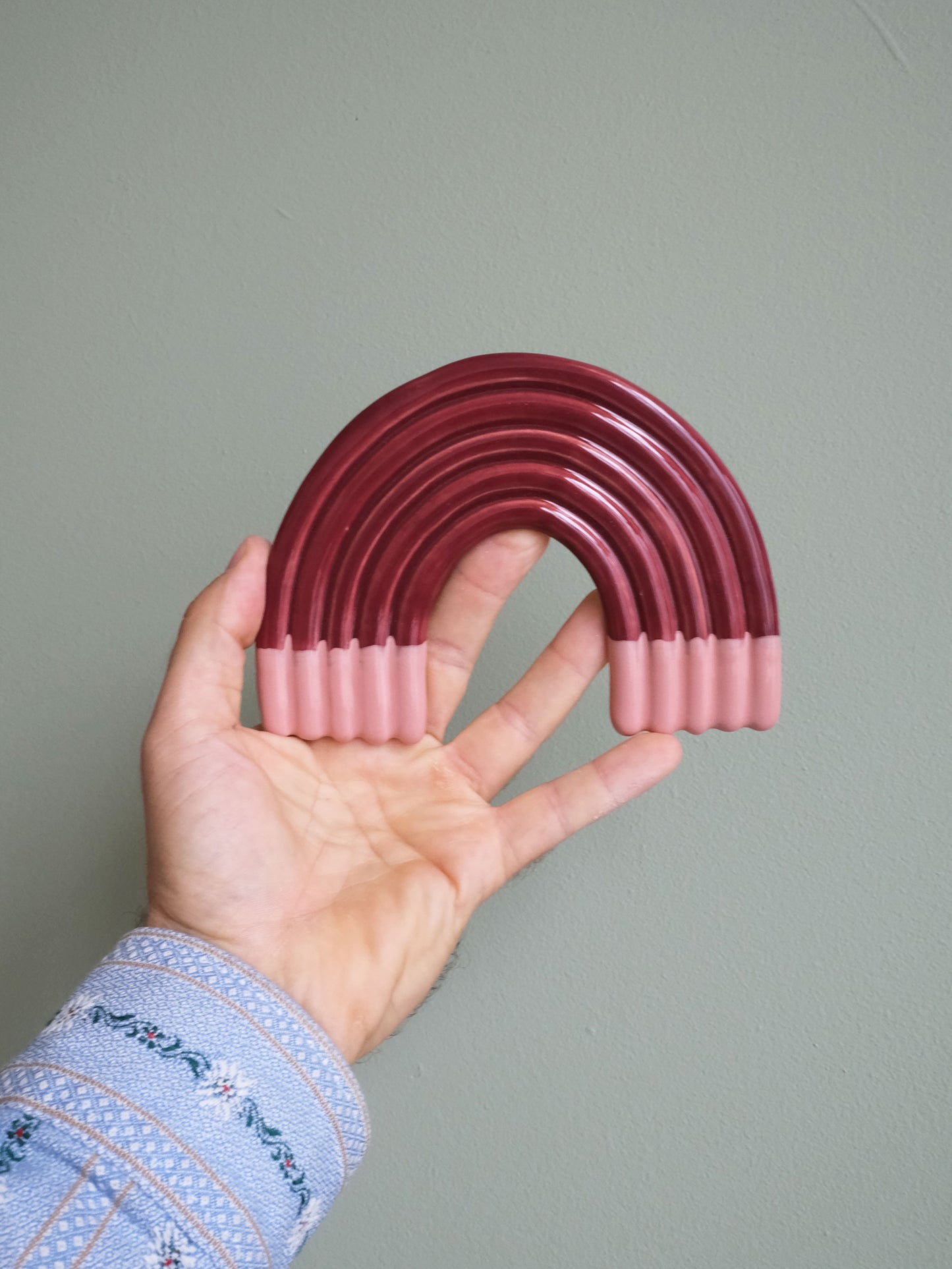 Rainbow Wall Sculpture - Cherry Lipstick no 2
