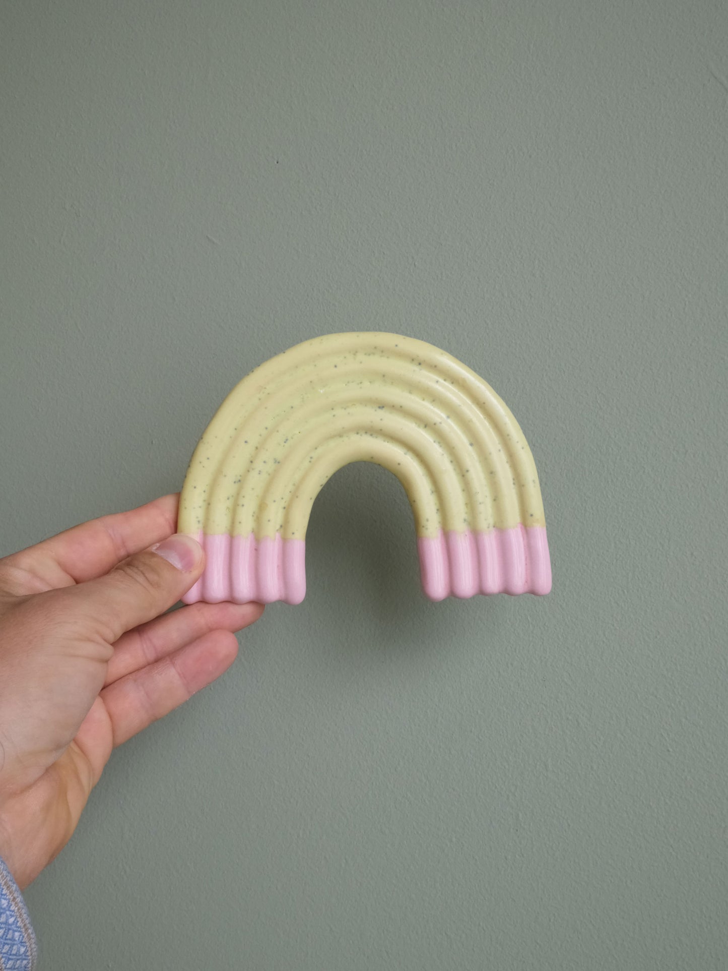 Rainbow Wall Sculpture - Kiwi & Bubblegum Pink