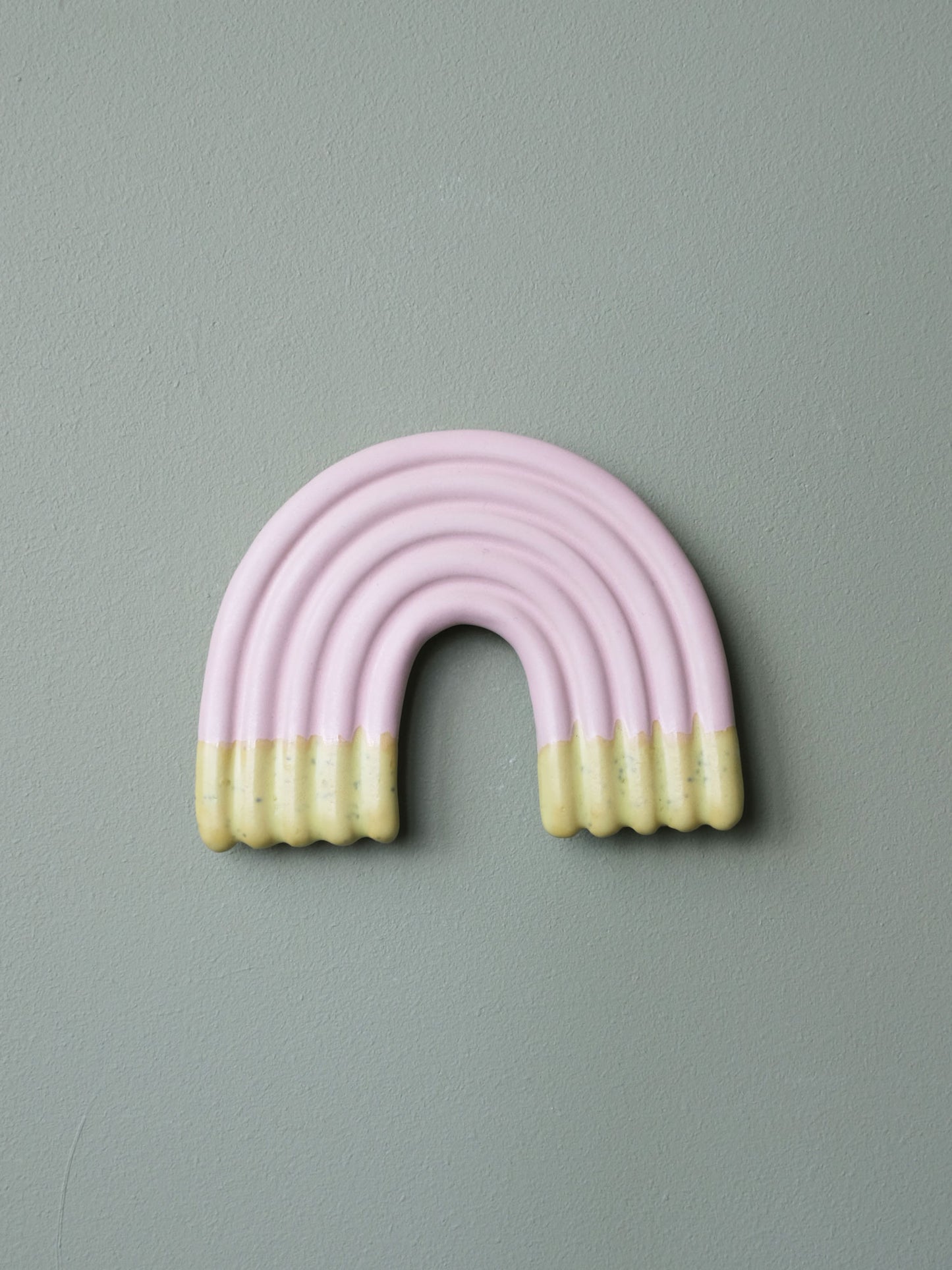 Rainbow Wall Sculpture -  Mat Pink Kiwi Dip