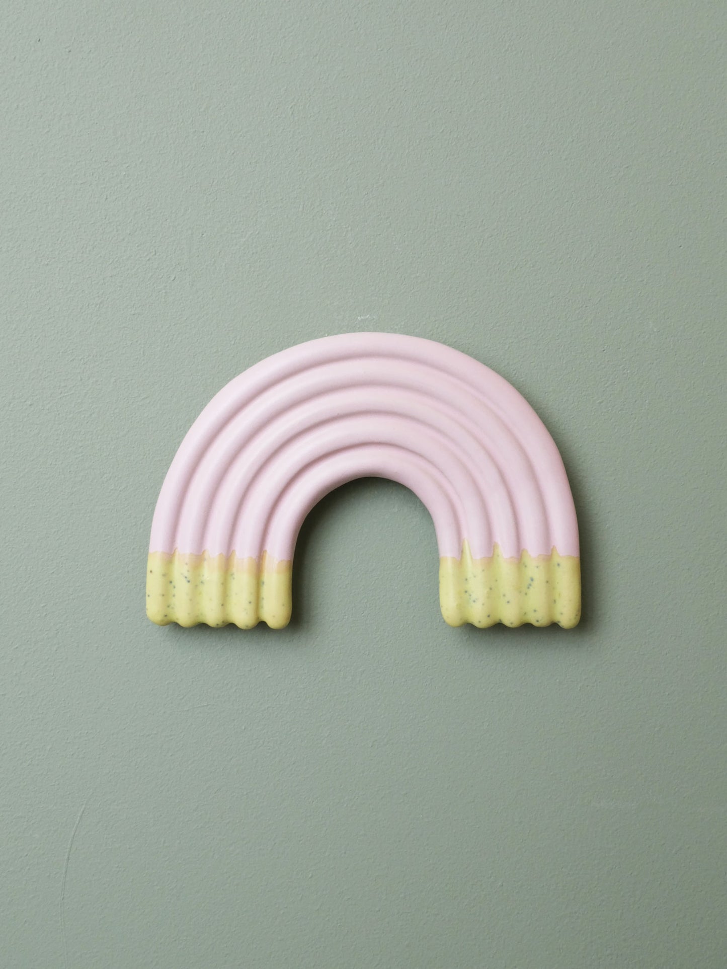Rainbow Wall Sculpture - Mat Pink Kiwi Dip no 3