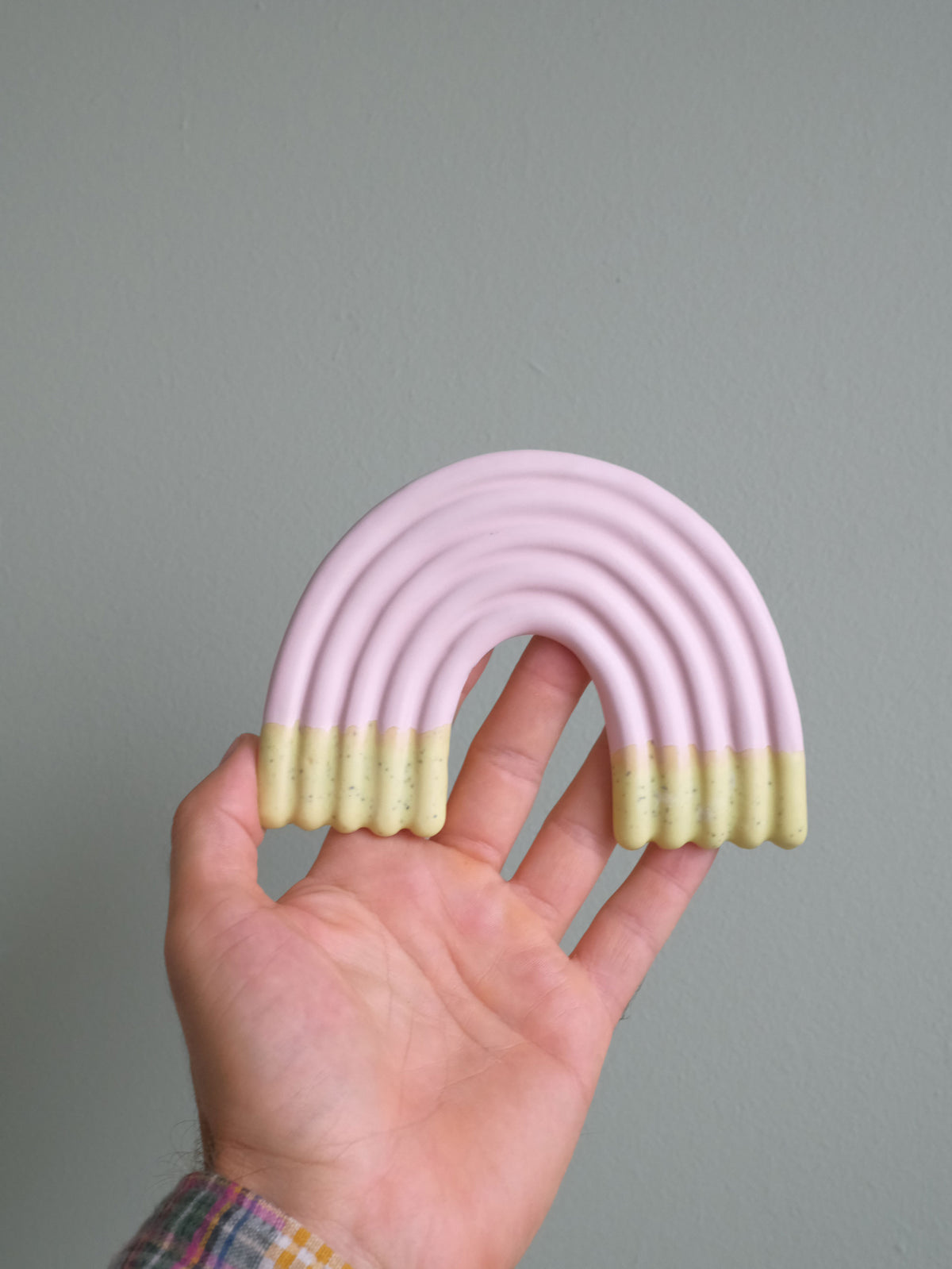 Rainbow Wall Sculpture -  Mat Pink Kiwi Dip no 1