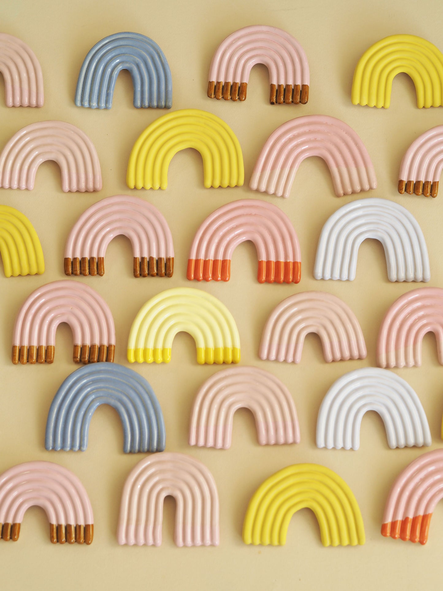 Rainbow Wall Sculpture Matte Yellow 1.5.