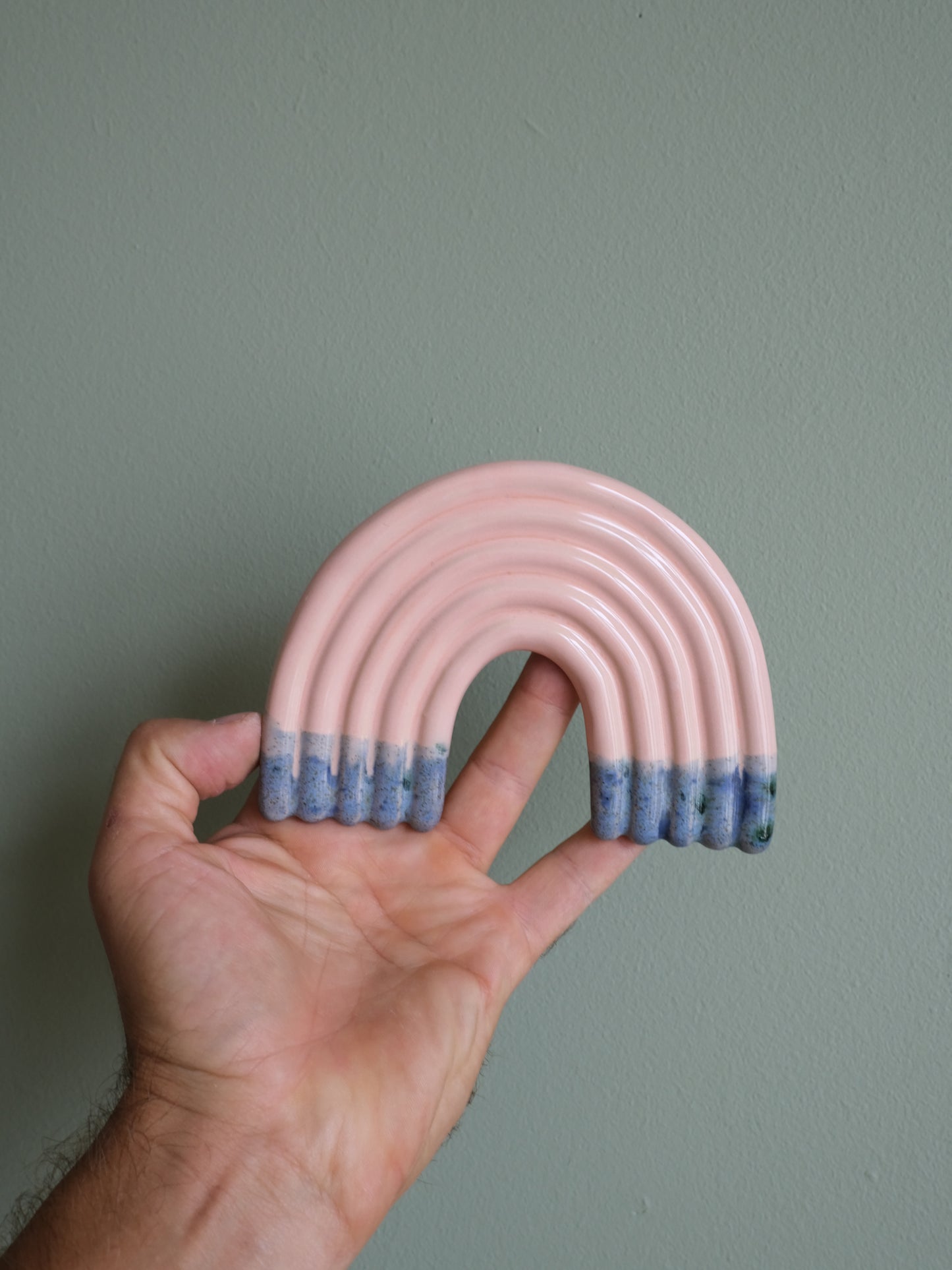 Rainbow Wall Sculpture - Nude Blueberry Dip