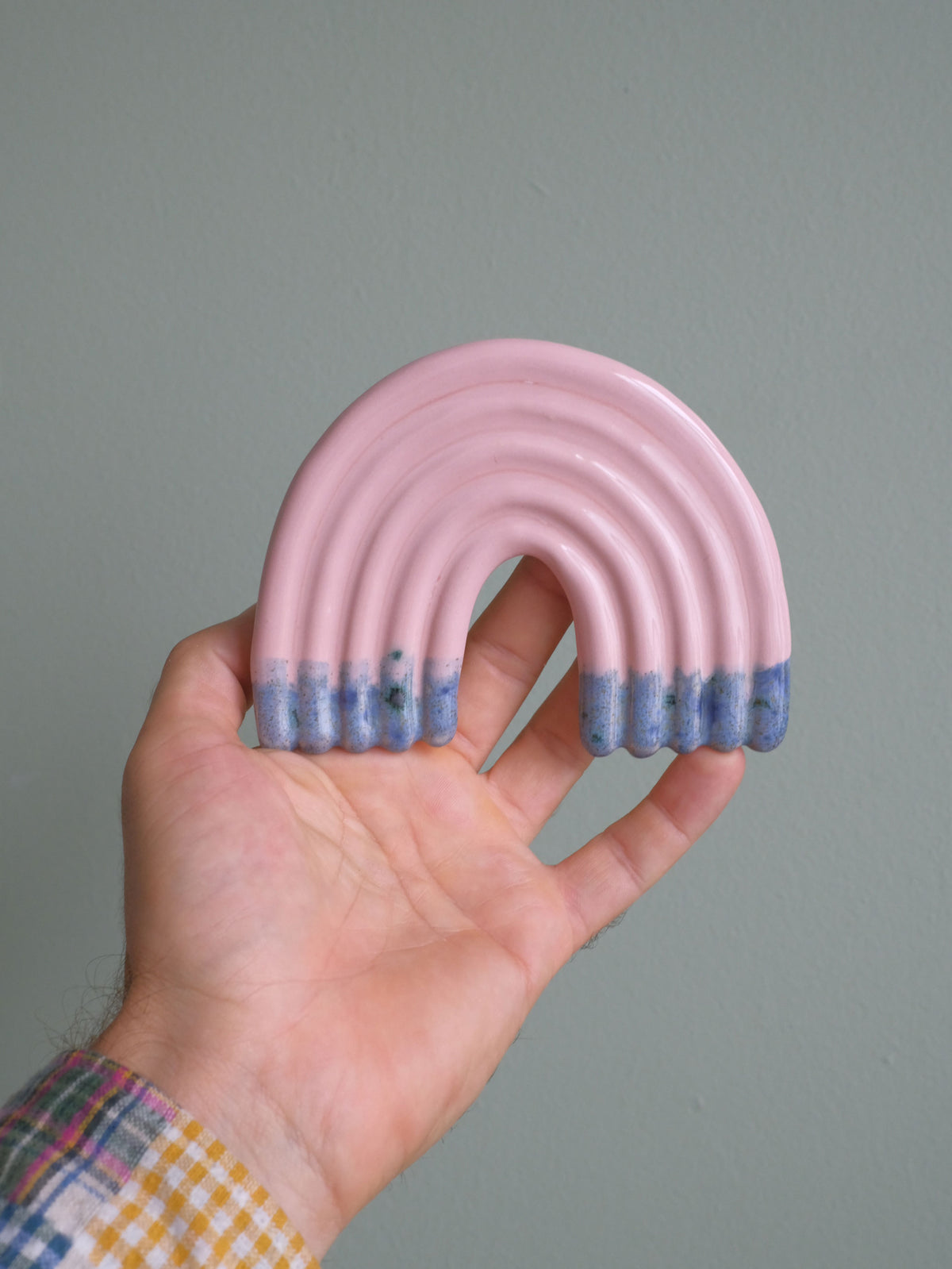 Rainbow Wall Sculpture -  Light Pink & Blueberry Dip