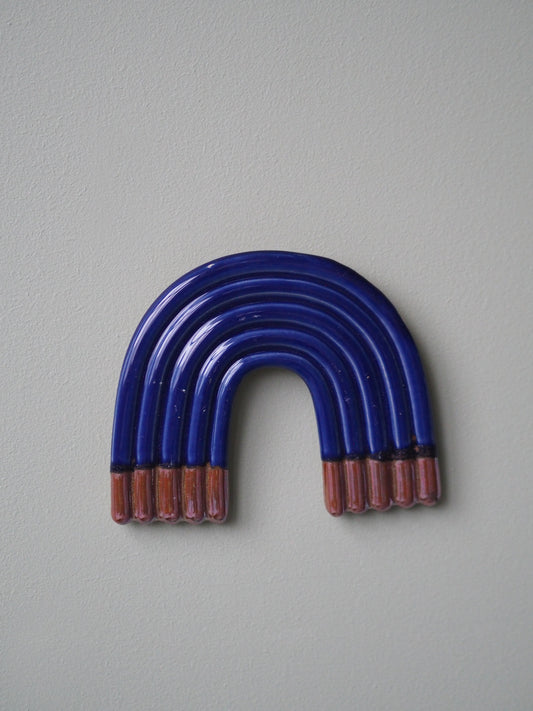 Rainbow Wall Sculpture - Cobalt Platinium Dip