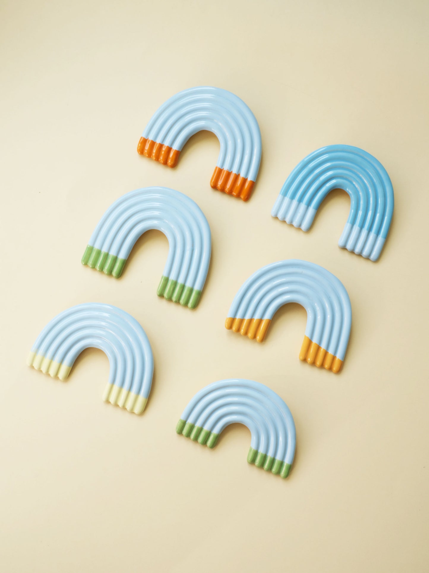 Rainbow Wall Sculpture - Baby Blue Jaffa Dip