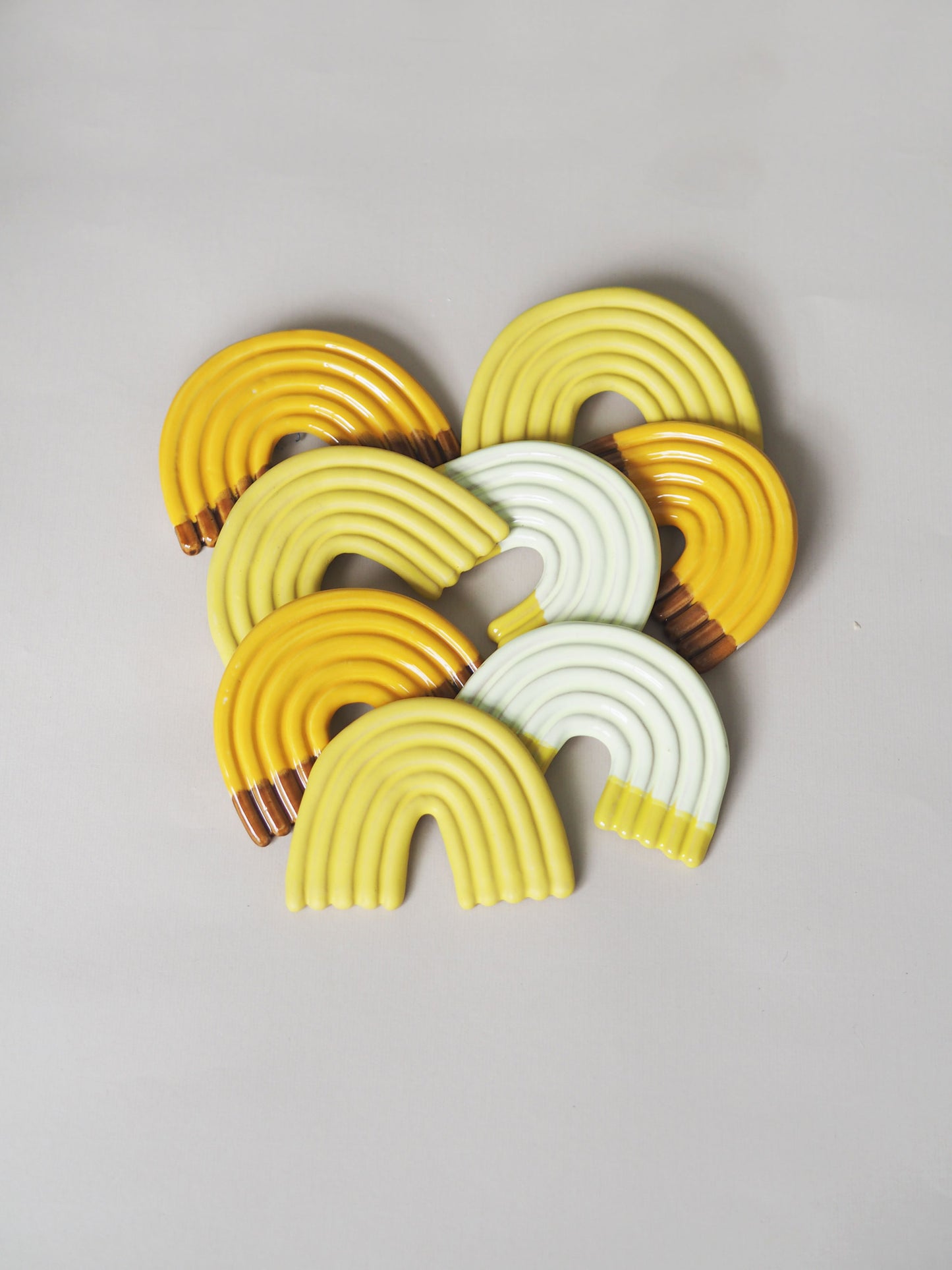 Rainbow Wall Sculpture Matte Yellow 1.5.