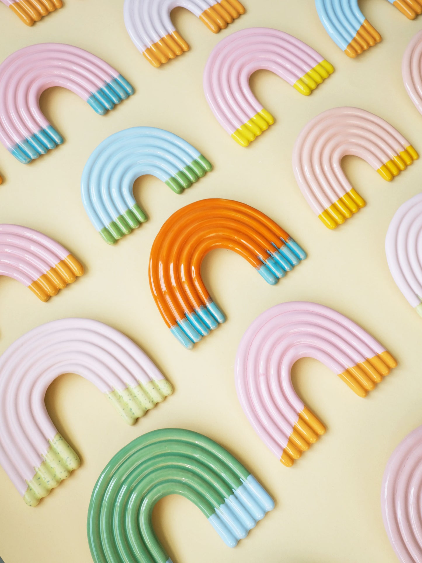 Rainbow Wall Sculpture - Satsuma Aqua Dip