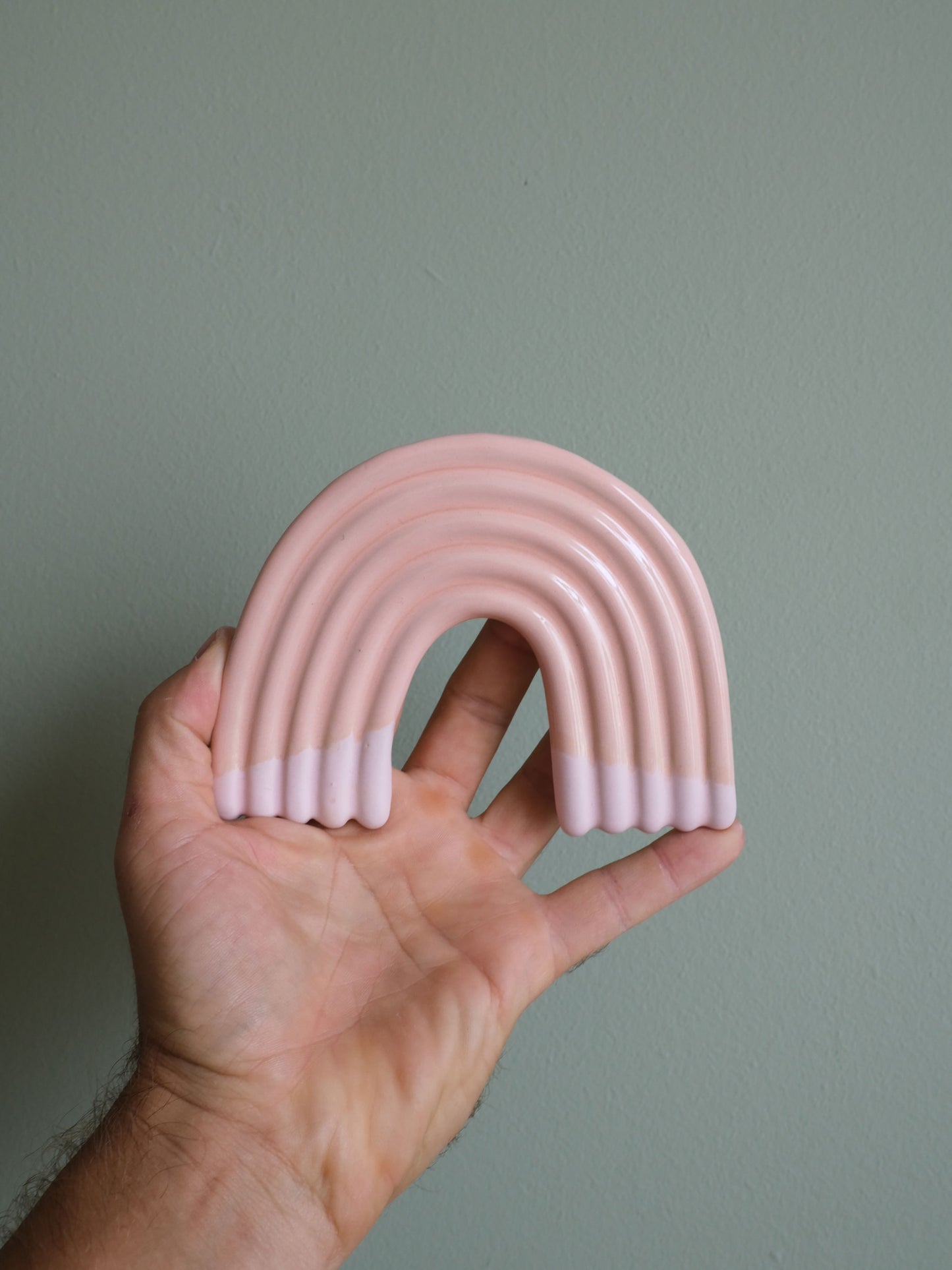 Rainbow Wall Sculpture - Nude Mat Pink Dip