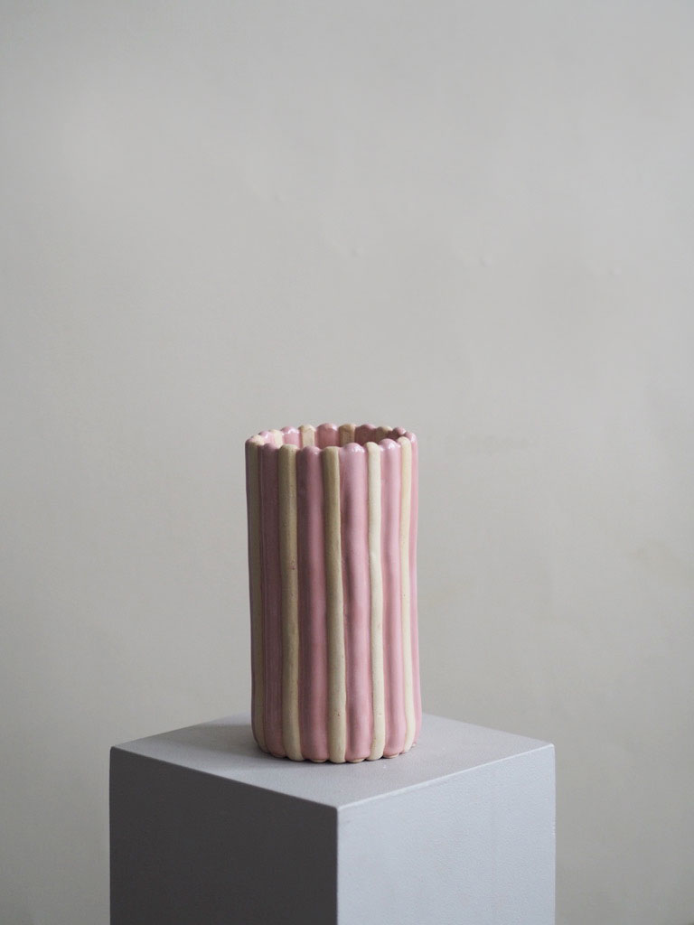 Flavor vase Pink Stripe no. 1.2